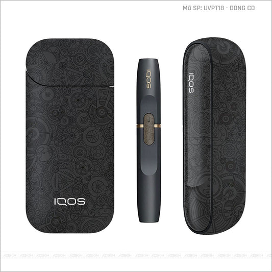 Dán Skin IQOS Vân Động Cơ Đen | UVPT18