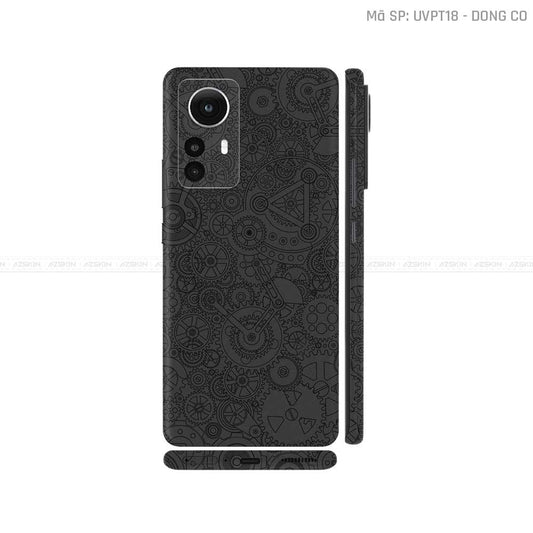 Dán Skin Xiaomi 12 Series Vân Nổi Động Cơ Đen | UVPT18