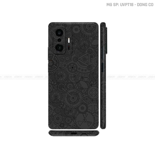 Dán Skin Xiaomi 11 Series Vân Nổi Động Cơ Đen | UVPT18