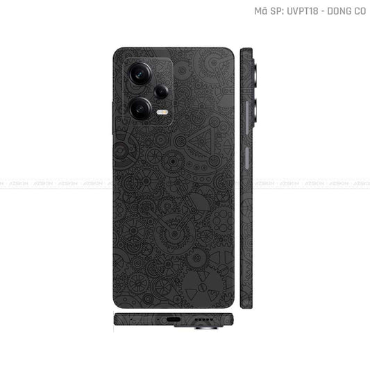 Dán Skin Xiaomi Redmi Note 12 Series Vân Nổi Động Cơ Đen | UVPT18