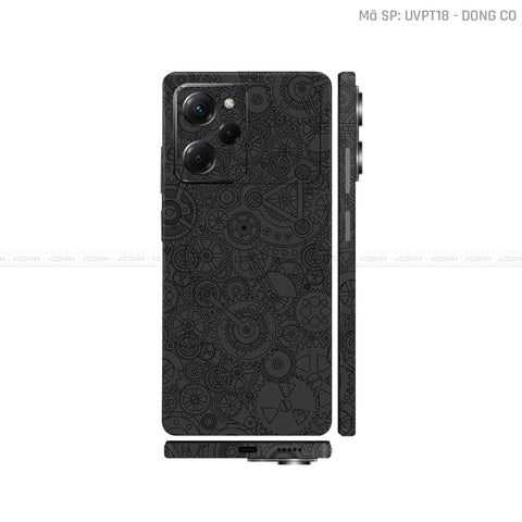 Dán Skin POCO Series Vân Nổi Động Cơ Đen | UVPT18