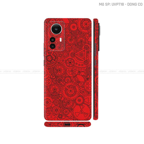 Dán Skin Xiaomi 12 Series Vân Nổi Động Cơ Đỏ | UVPT18