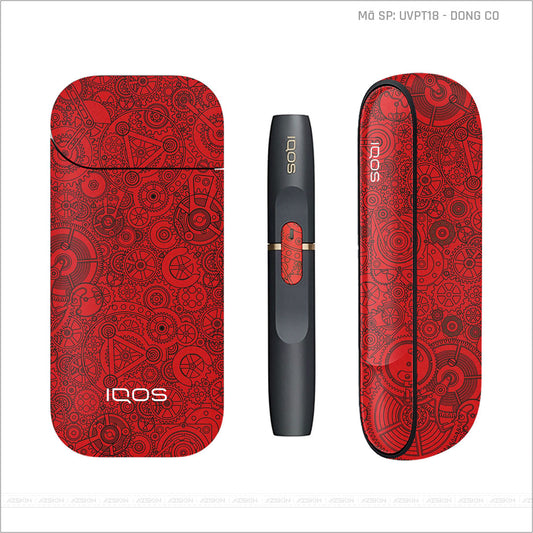 Dán Skin IQOS Vân Động Cơ Đỏ | UVPT18