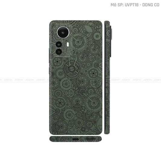 Dán Skin Xiaomi 12 Series Vân Nổi Động Cơ Xanh Midnight | UVPT18
