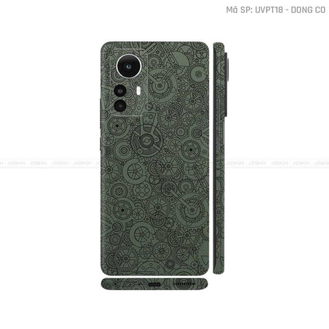 Dán Skin Xiaomi 12 Series Vân Nổi Động Cơ Xanh Midnight | UVPT18