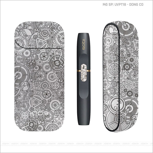 Dán Skin IQOS Vân Động Cơ Trắng | UVPT18
