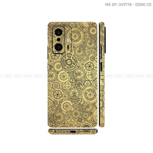 Dán Skin Xiaomi 11 Series Vân Nổi Động Cơ Vàng Đồng | UVPT18
