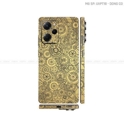 Dán Skin POCO Series Vân Nổi Động Cơ Vàng Đồng | UVPT18