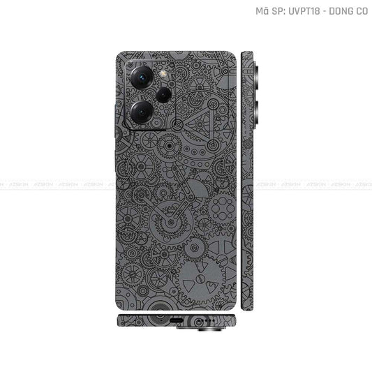 Dán Skin POCO Series Vân Nổi Động Cơ Xám | UVPT18