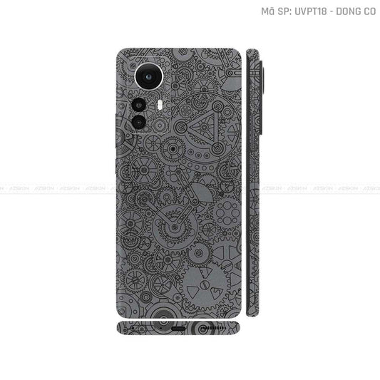 Dán Skin Xiaomi 12 Series Vân Nổi Động Cơ Xám | UVPT18