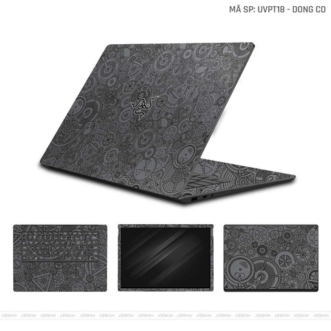 Dán Skin Laptop Razer Vân Nổi Động Cơ Xám | UVPT18