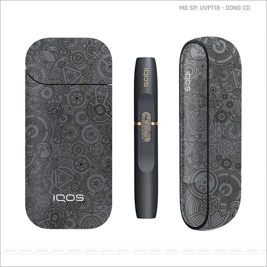 Dán Skin IQOS Vân Động Cơ Xám | UVPT18