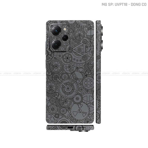 Dán Skin POCO Series Vân Nổi Động Cơ Xám | UVPT18