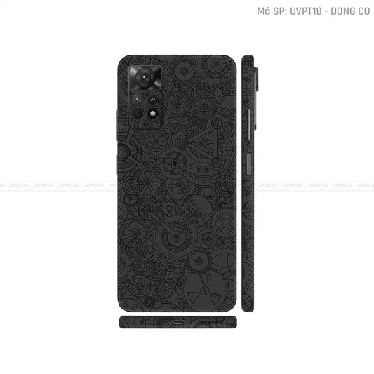 Dán Skin Xiaomi Redmi Note 11 Series Vân Nổi Động Cơ Đen | UVPT18