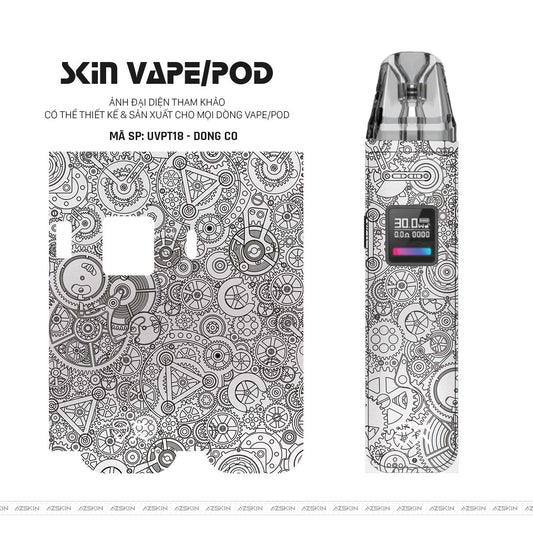 Dán Skin Pod Vân Nổi Động Cơ Trắng | UVPT18