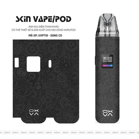 Dán Skin Pod Vân Nổi Động Cơ Đen | UVPT18