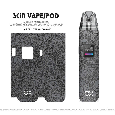 Dán Skin Pod Vân Nổi Động Cơ Xám | UVPT18
