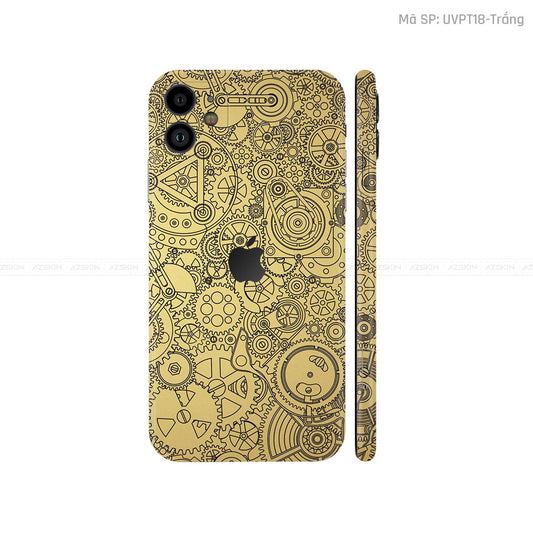 Dán Skin IPhone 11 Series Vân Động Cơ Vàng Đồng | UVPT18