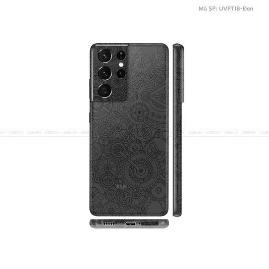 Dán Skin Galaxy S21 Series Vân Động Cơ Đen | UVPT18