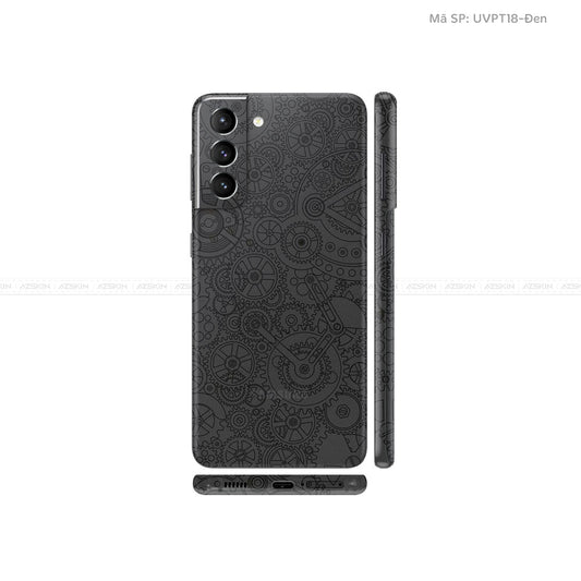 Dán Skin Galaxy S21 Series Vân Động Cơ Đen | UVPT18