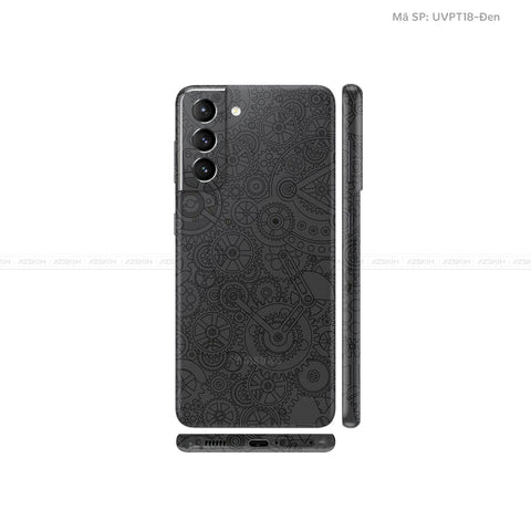 Dán Skin Galaxy S21 Series Vân Động Cơ Đen | UVPT18