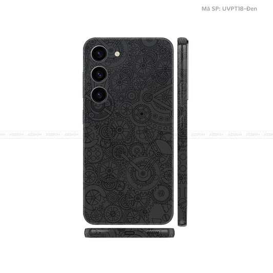 Dán Skin Galaxy S23 Series Vân Nổi Động Cơ Đen | UVPT18