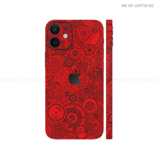 Dán Skin IPhone 12 Series Vân Nổi Động Cơ Đỏ | UVPT18