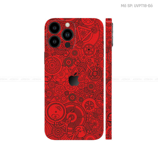 Dán Skin IPhone 12 Series Vân Nổi Động Cơ Đỏ | UVPT18