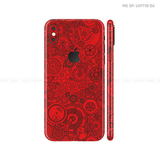 Dán Skin IPhone X Series Vân Động Cơ Đỏ | UVPT18