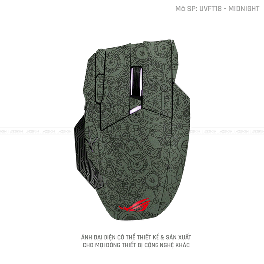 Skin Dán Chuột Asus Vân Nổi Hình Động Cơ Midnight | UVPT18