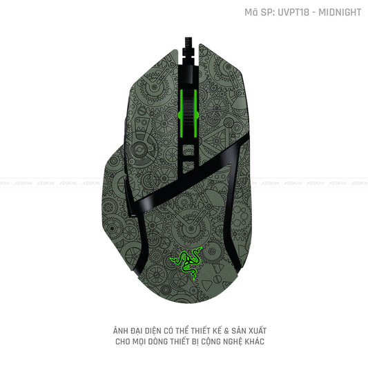 Skin Dán Chuột Razer Vân Nổi Hình Động Cơ Midnight | UVPT18