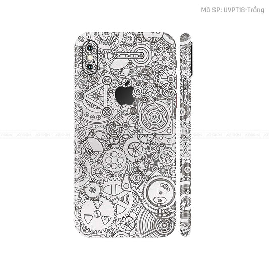 Dán Skin IPhone X Series Vân Động Cơ Trắng | UVPT18
