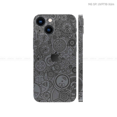Dán Skin IPhone 14 Series Vân Động Cơ Xám | UVPT18