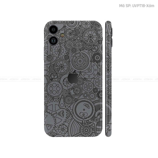Dán Skin IPhone 11 Series Vân Động Cơ Xám | UVPT18