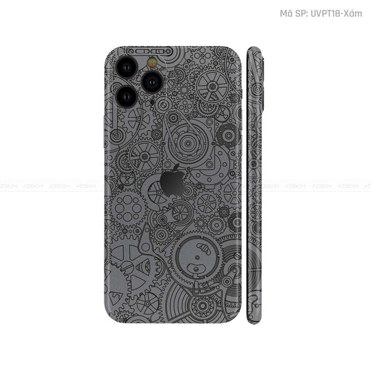 Dán Skin IPhone 11 Series Vân Động Cơ Xám | UVPT18