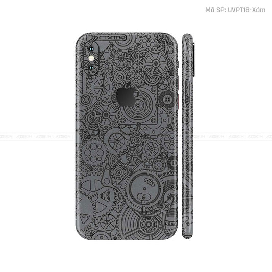 Dán Skin IPhone X Series Vân Động Cơ Xám | UVPT18