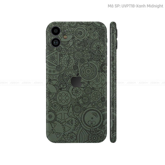 Dán Skin IPhone 11 Series Vân Động Cơ Xanh | UVPT18