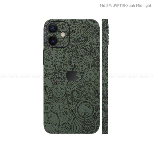 Dán Skin IPhone 12 Series Vân Nổi Động Cơ Xanh | UVPT18