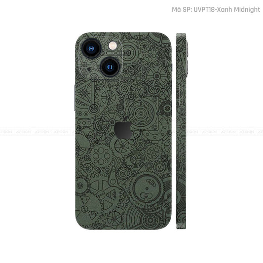 Dán Skin IPhone 13 Series Vân Nổi Động Cơ Xanh | UVPT18