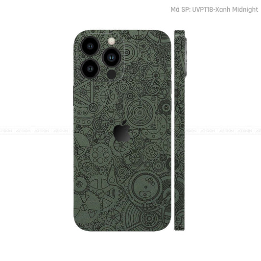 Dán Skin IPhone 12 Series Vân Nổi Động Cơ Xanh | UVPT18