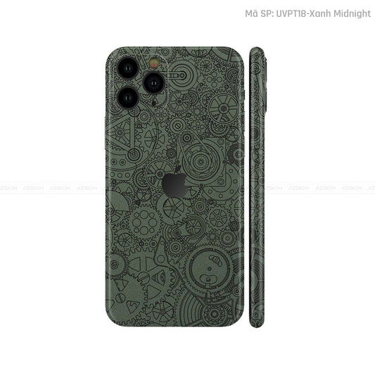Dán Skin IPhone 11 Series Vân Động Cơ Xanh | UVPT18