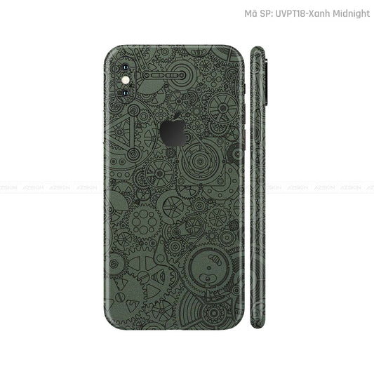 Dán Skin IPhone X Series Vân Động Cơ Xanh | UVPT18
