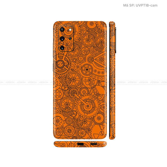 Dán Skin Galaxy S20 Series Vân Động Cơ Cam | UVPT18