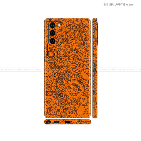 Dán Skin Galaxy Note 20 Series Vân Động Cơ Cam | UVPT18