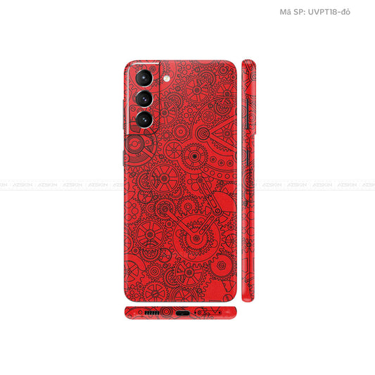 Dán Skin Galaxy S21 Series Vân Động Cơ Đỏ | UVPT18