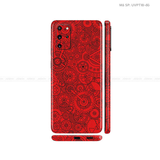 Dán Skin Galaxy S20 Series Vân Động Cơ Đỏ | UVPT18