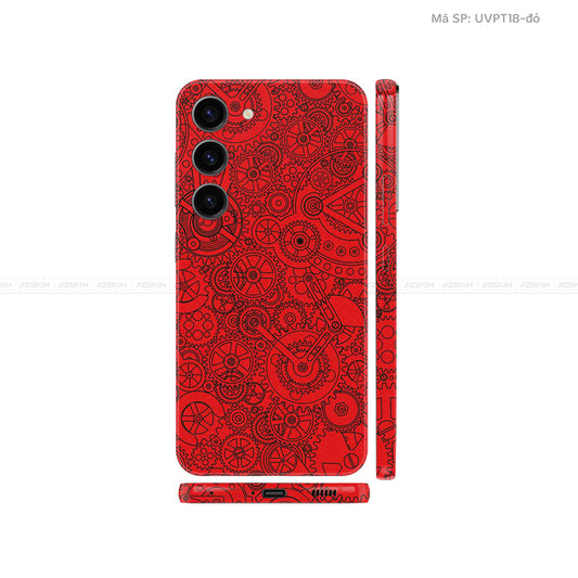 Dán Skin Samsung Galaxy S24 Series Vân Nổi Động Cơ Đỏ | UVPT18