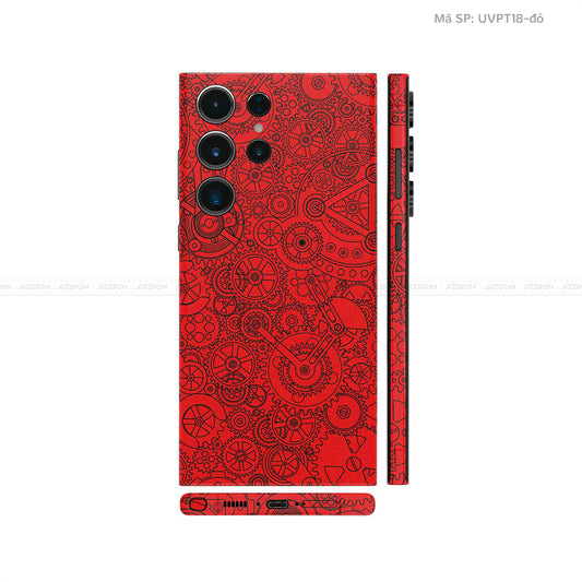 Dán Skin Galaxy S23 Series Vân Nổi Động Cơ Đỏ | UVPT18