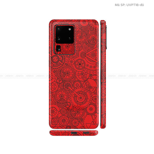Dán Skin Galaxy S20 Series Vân Động Cơ Đỏ | UVPT18