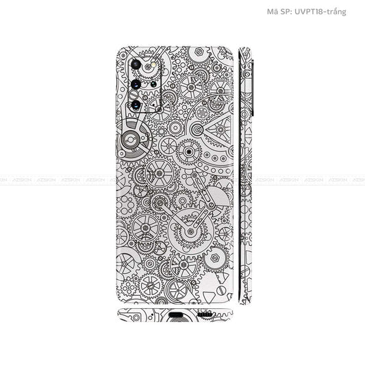 Dán Skin Galaxy S20 Series Vân Động Cơ Trắng | UVPT18